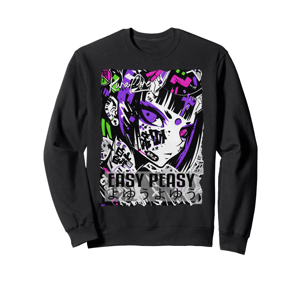 Japan Streetwear Cyberpunk Y2K Sweatshirt - Custom Art Print Men Women - T-Shirt, Sweatshirt, Hoodie