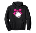 Baseball Coquette Bow Baseball Mom Hoodie - Aesthetic Graphic Unisex - T-Shirt, Sweatshirt, Hoodie