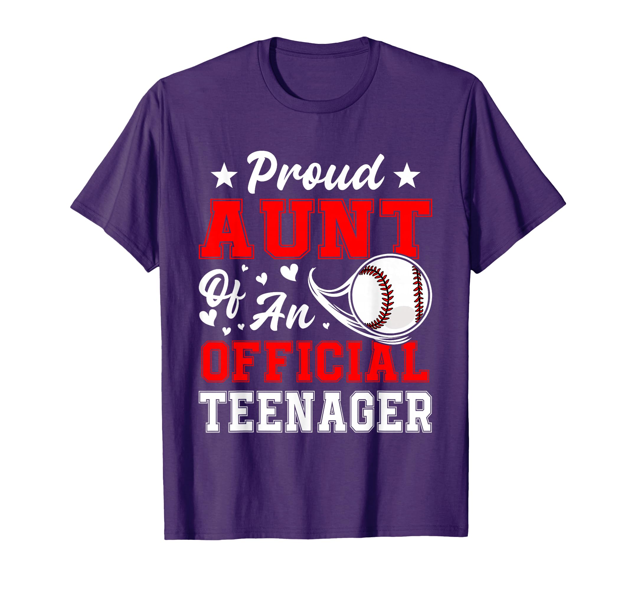 13Th Birthday Baseball Proud Aunt T-Shirt - Aesthetic Graphic for Adults - T-Shirt, Sweatshirt, Hoodie