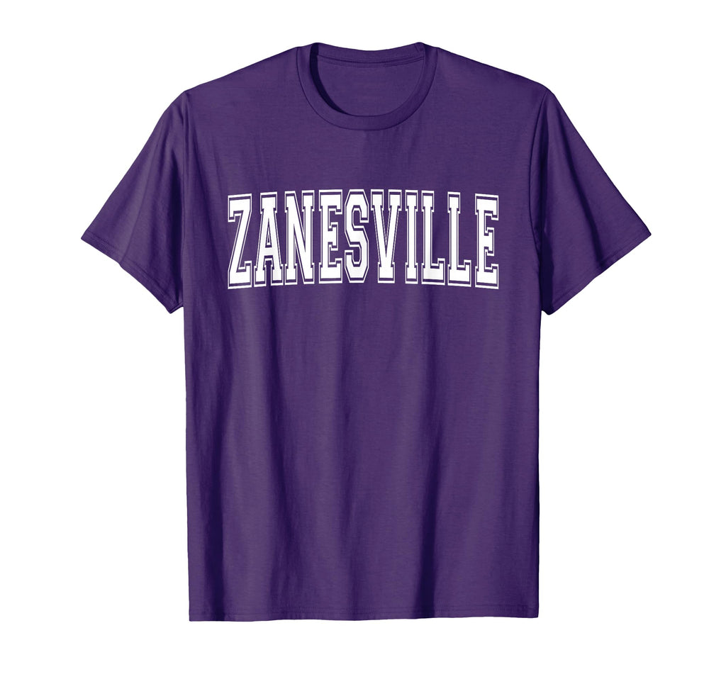 Zanesville Oh Ohio Usa Sports Varsity T-Shirt - Minimalist Print Unisex - T-Shirt, Sweatshirt, Hoodie