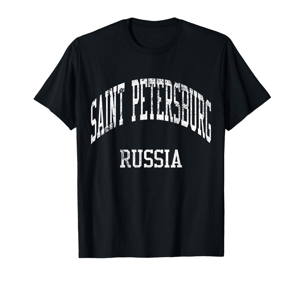 Saint Petersburg Russia 70S College T-Shirt - Graphic Print for Adults - T-Shirt, Sweatshirt, Hoodie