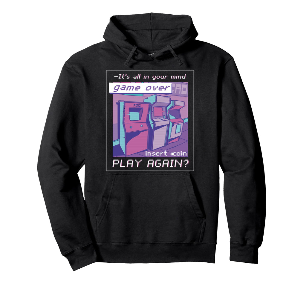 Gaming Arcade Japanese Vaporwave Hoodie - Aesthetic Graphic Men Women - T-Shirt, Sweatshirt, Hoodie