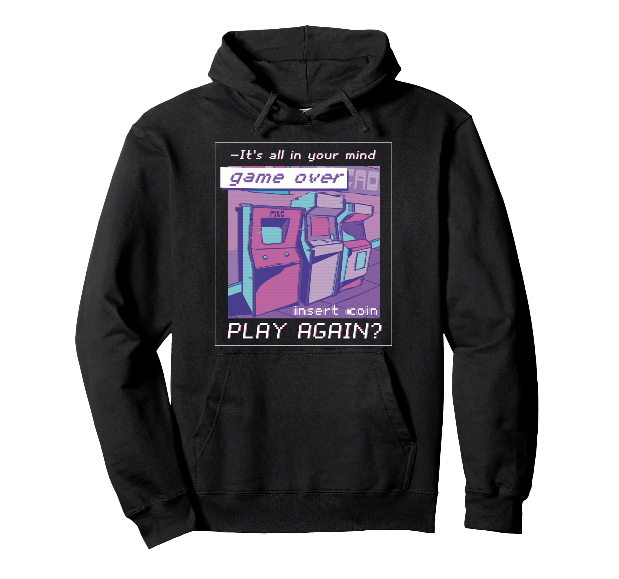 Gaming Arcade Japanese Vaporwave Hoodie - Aesthetic Graphic Men Women - T-Shirt, Sweatshirt, Hoodie