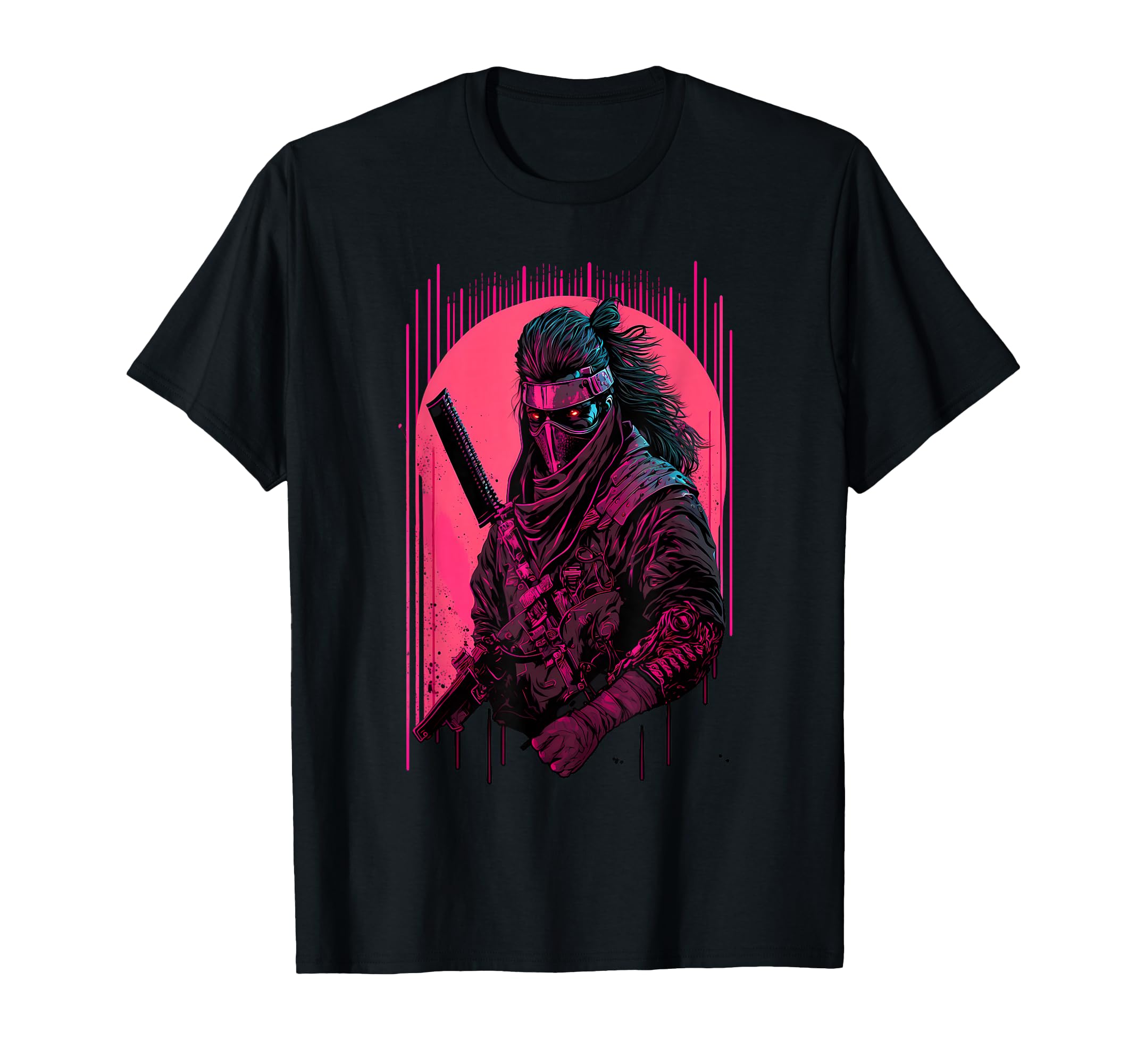 Cyberpunk Samurai Japanese Vaporwave T-Shirt - Unique Graphic Men Women - T-Shirt, Sweatshirt, Hoodie