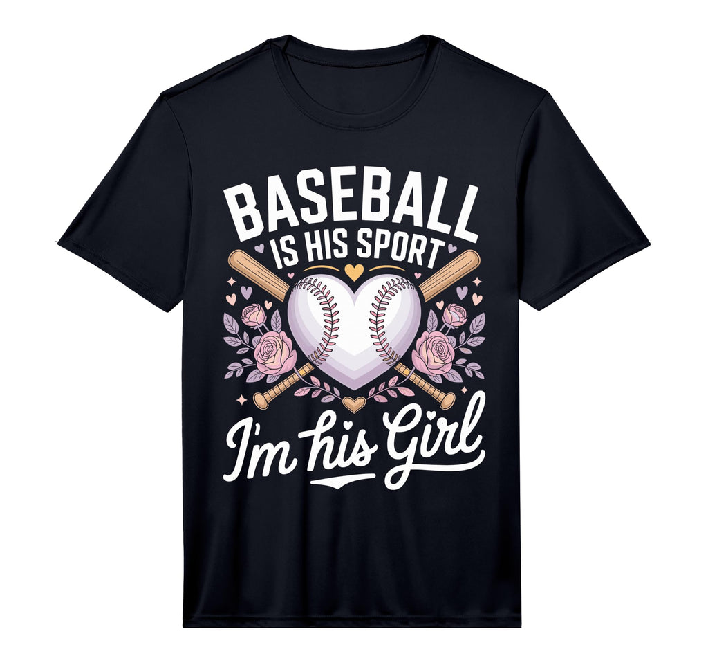 Mens Baseball Is His Sport Im His Baseball T-Shirt - Trendy Graphic Unisex - T-Shirt, Sweatshirt, Hoodie