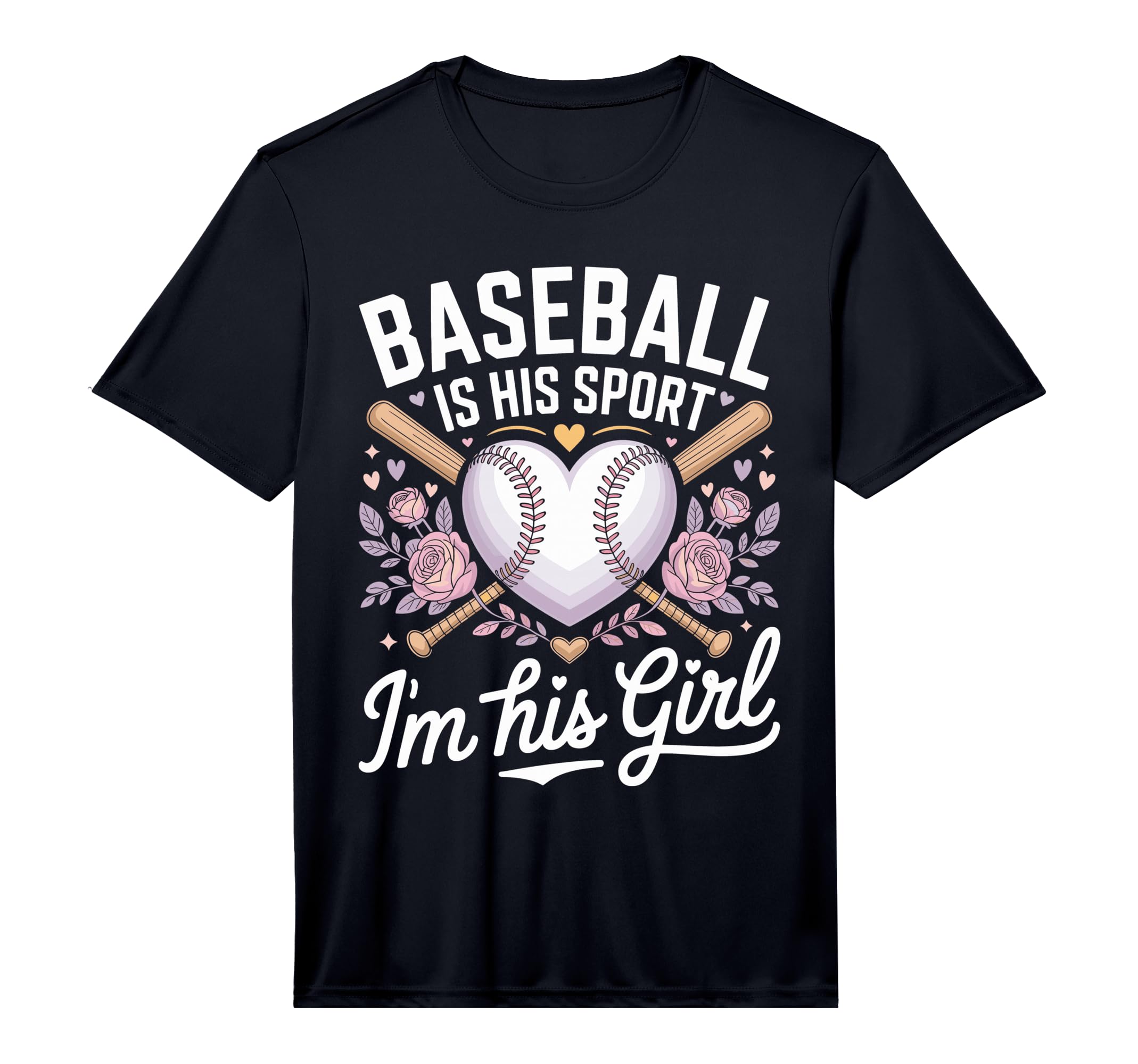 Mens Baseball Is His Sport Im His Baseball T-Shirt - Trendy Graphic Unisex - T-Shirt, Sweatshirt, Hoodie