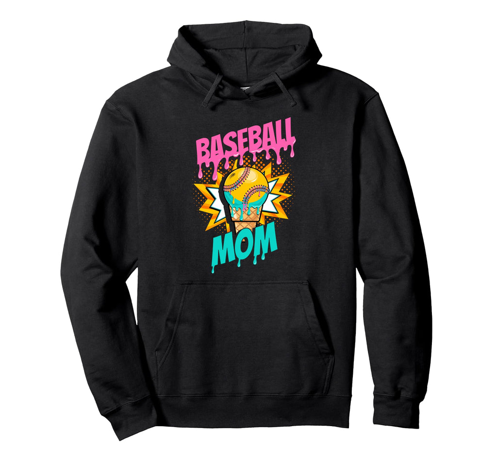 Baseball Mom Baseball Mom Hoodie - Minimalist Print Men Women - T-Shirt, Sweatshirt, Hoodie