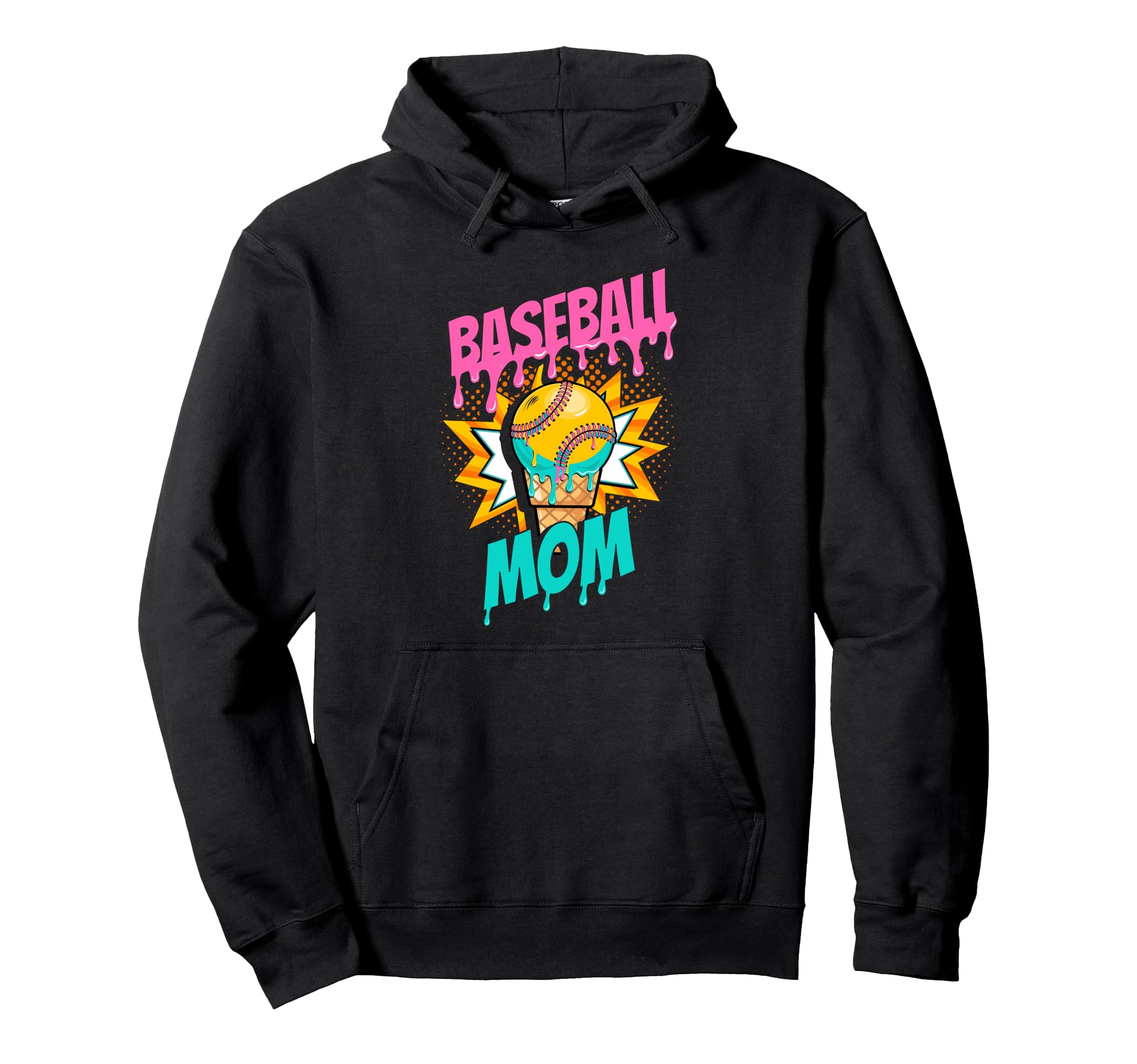 Baseball Mom Baseball Mom Hoodie - Minimalist Print Men Women - T-Shirt, Sweatshirt, Hoodie