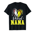 Proud Nana Baseball Softball Heart Grandma T-Shirt - Novelty Apparel Unisex - T-Shirt, Sweatshirt, Hoodie