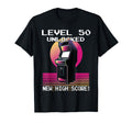 Level 50 Unlocked Gamer 50Th T-Shirt - Aesthetic Graphic for Adults - T-Shirt, Sweatshirt, Hoodie