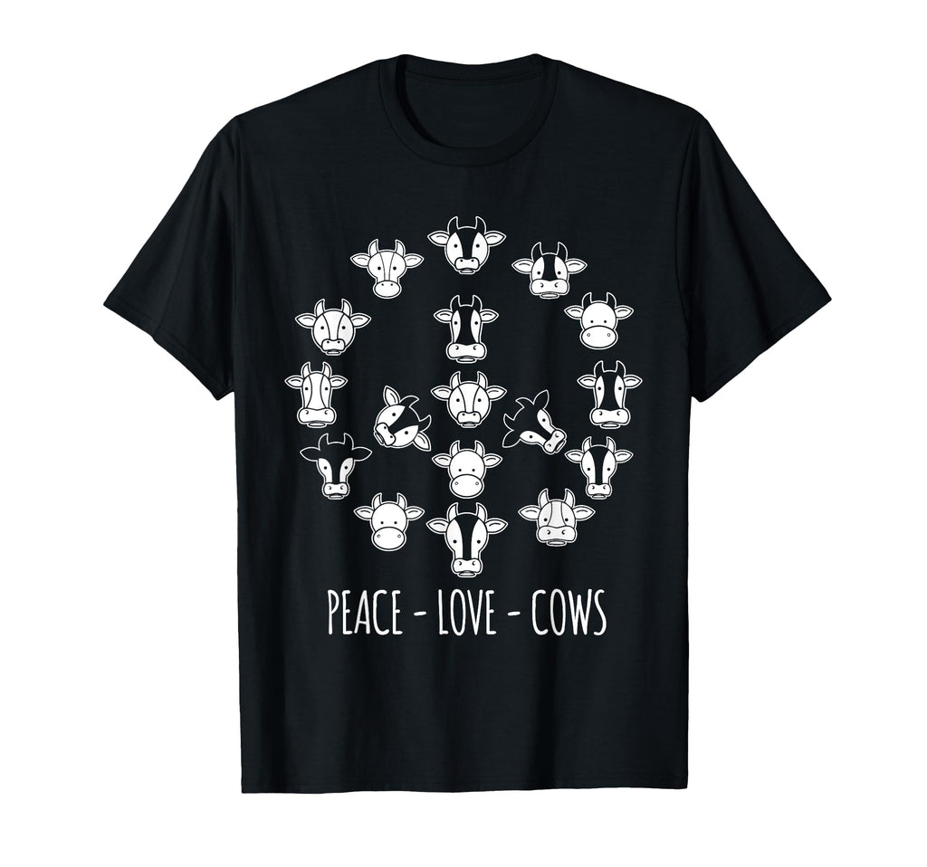 Peace Love Cow T-Shirt - Novelty Apparel for Adults - T-Shirt, Sweatshirt, Hoodie