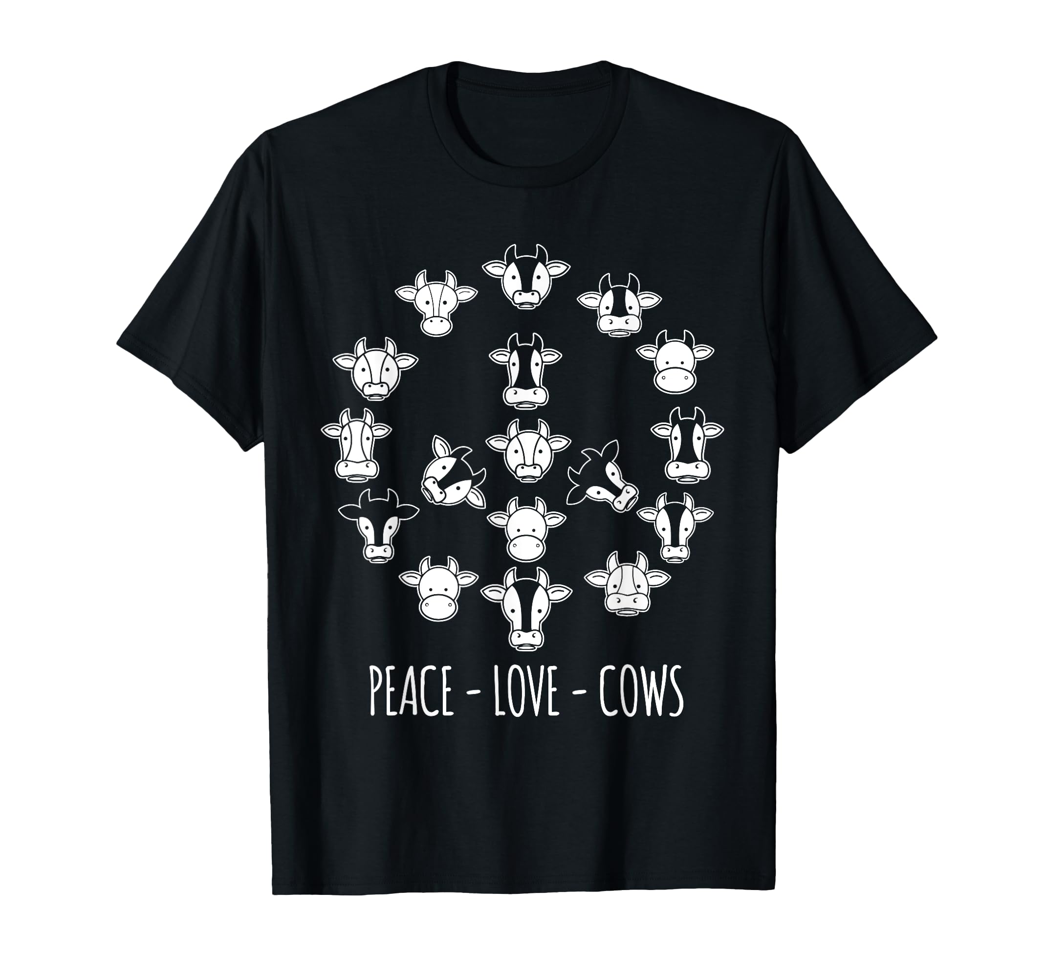 Peace Love Cow T-Shirt - Novelty Apparel for Adults - T-Shirt, Sweatshirt, Hoodie