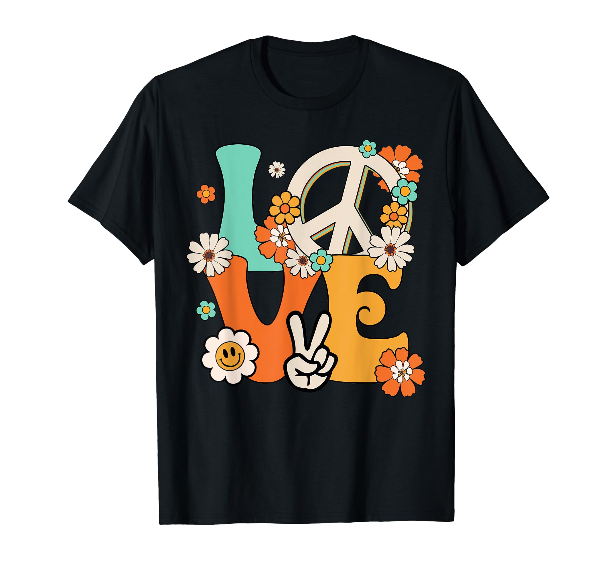 Peace Sign Love 60S 70S Costume T-Shirt - Streetwear Style Men Women - T-Shirt, Sweatshirt, Hoodie