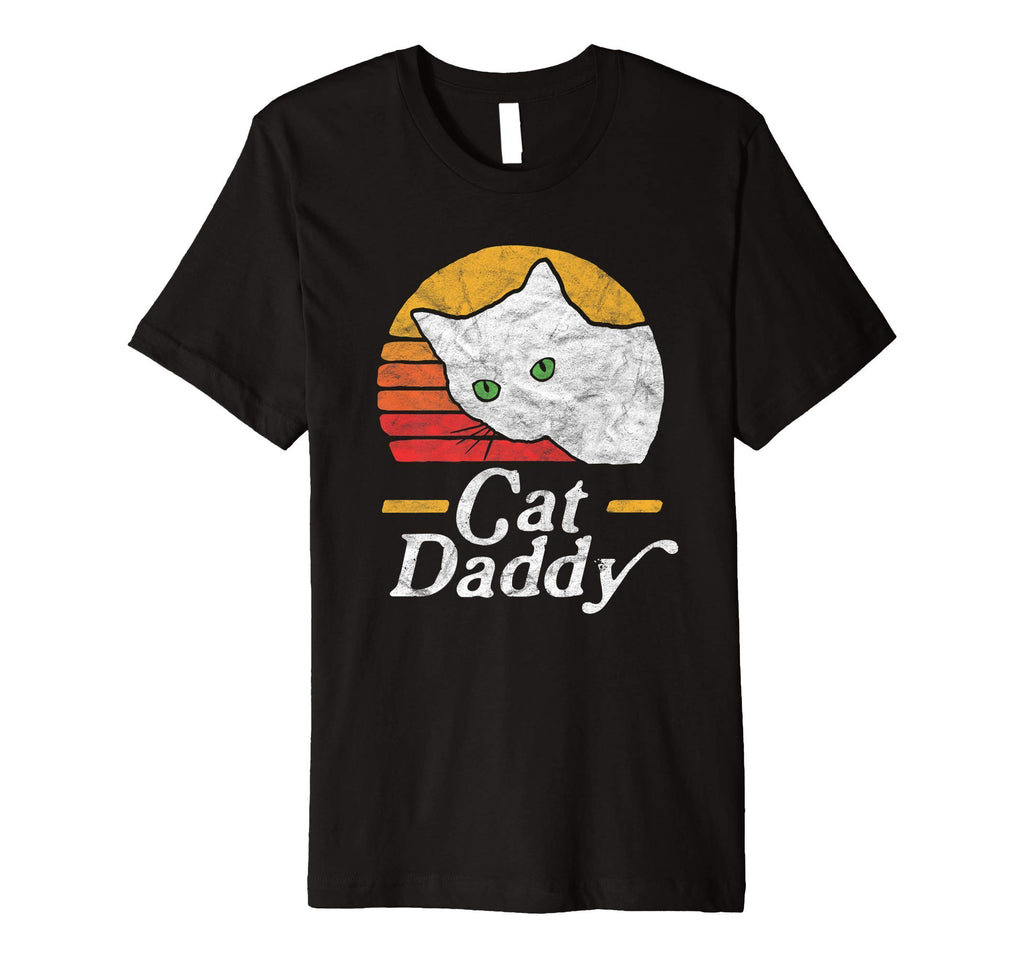 Cat Daddy Eighties White Cat T-Shirt - Streetwear Style Men Women - T-Shirt, Sweatshirt, Hoodie