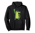Funny Alligator Rock Cartoon Crocodile Hoodie - Aesthetic Graphic Unisex - T-Shirt, Sweatshirt, Hoodie