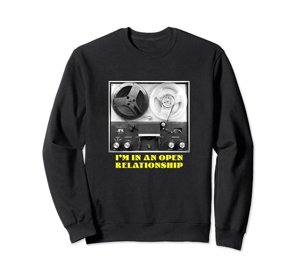 Open Reel Cassette Analog Tape Sweatshirt - Minimalist Print for Adults - T-Shirt, Sweatshirt, Hoodie