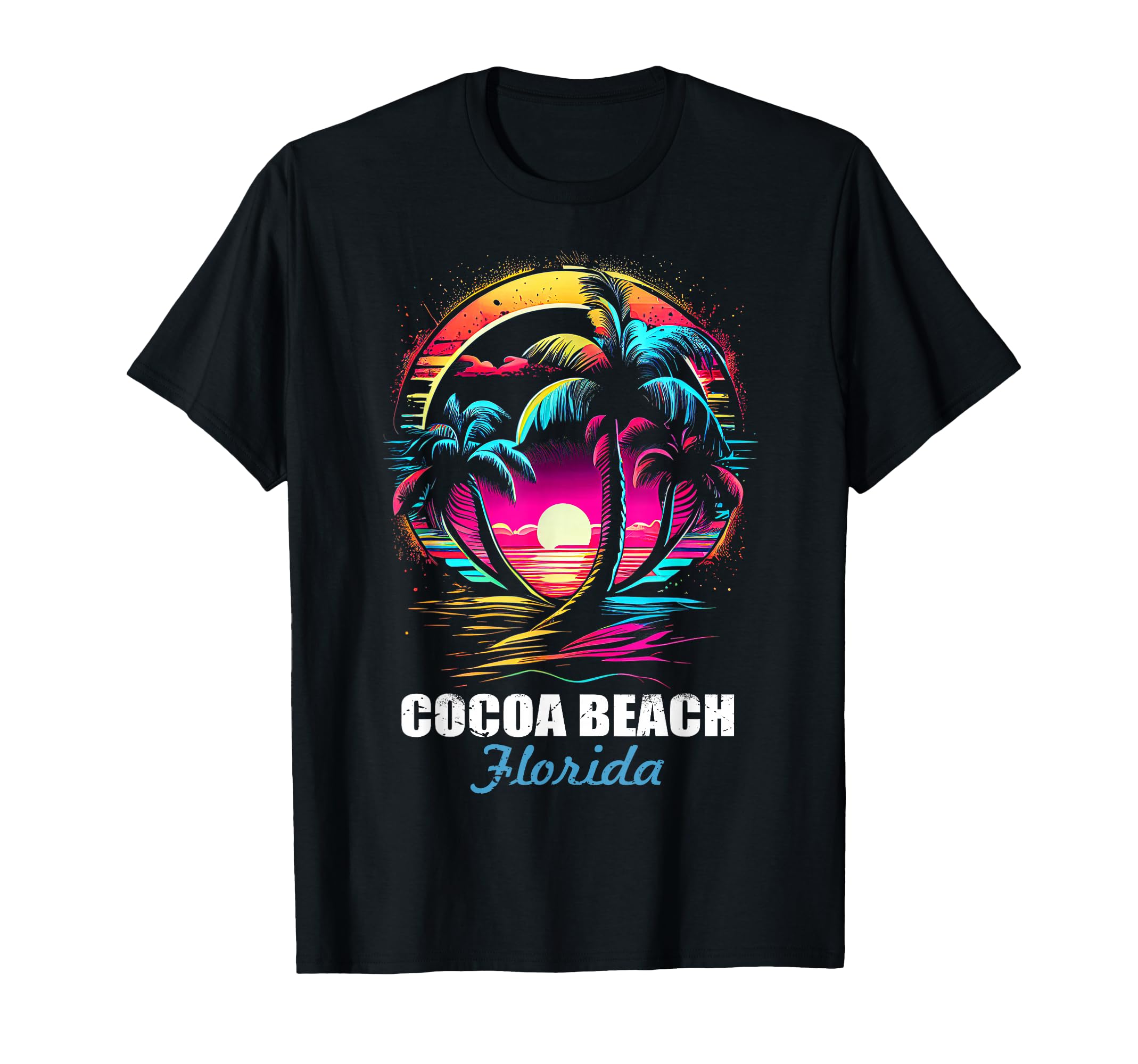Cocoa Beach Florida Sunset Vacation T-Shirt - Minimalist Print Unisex - T-Shirt, Sweatshirt, Hoodie