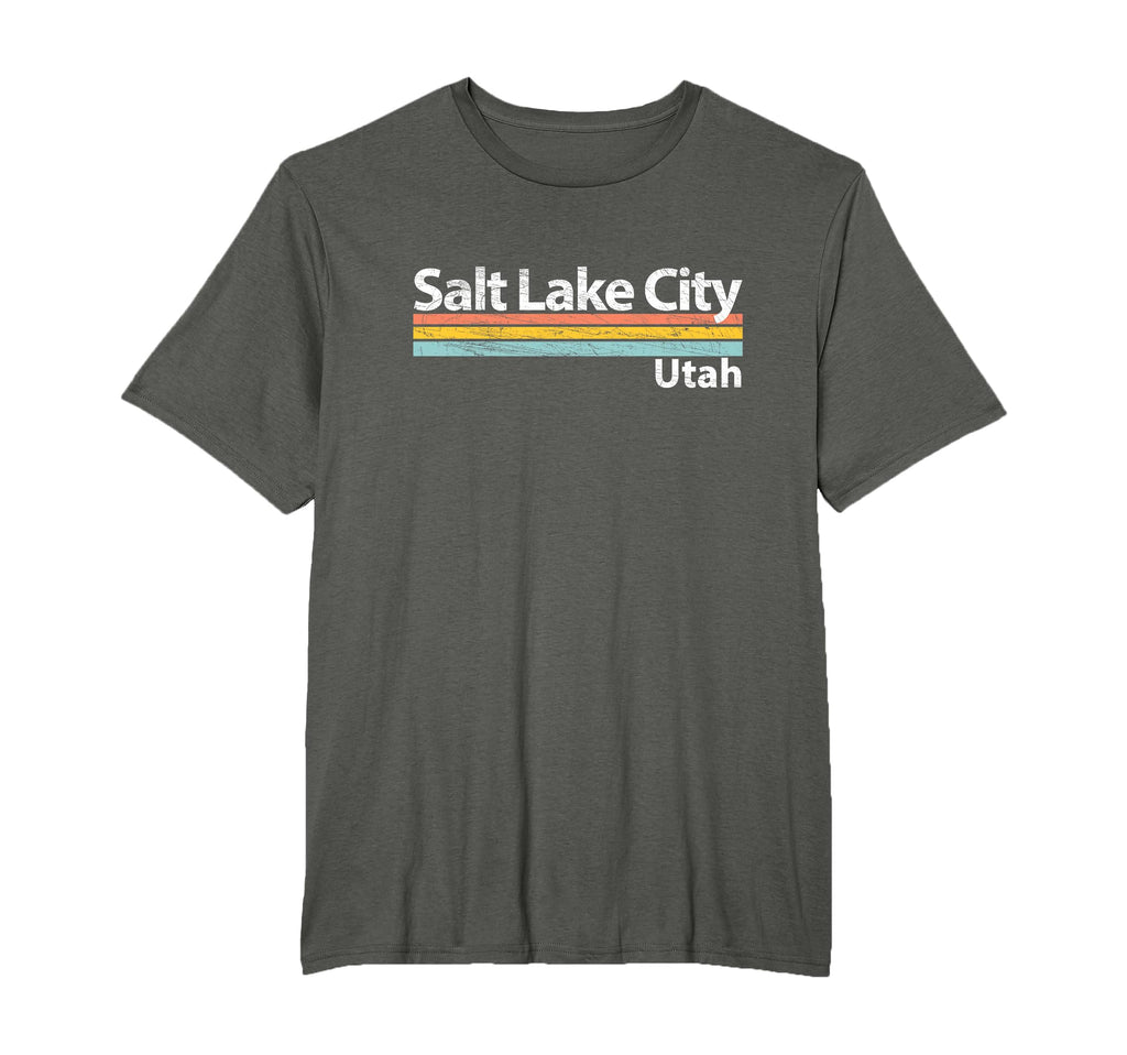 Salt Lake City Utah Worn Stripes T-Shirt - Unique Graphic Men Women - T-Shirt, Sweatshirt, Hoodie