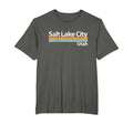 Salt Lake City Utah Worn Stripes T-Shirt - Unique Graphic Men Women - T-Shirt, Sweatshirt, Hoodie