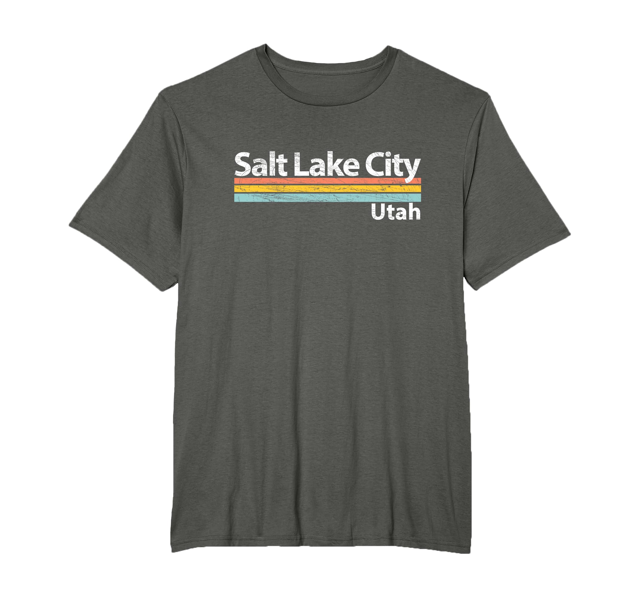 Salt Lake City Utah Worn Stripes T-Shirt - Unique Graphic Men Women - T-Shirt, Sweatshirt, Hoodie
