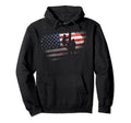 Lineman American Flag Distressed Hoodie - Fun Novelty Design Men Women - T-Shirt, Sweatshirt, Hoodie