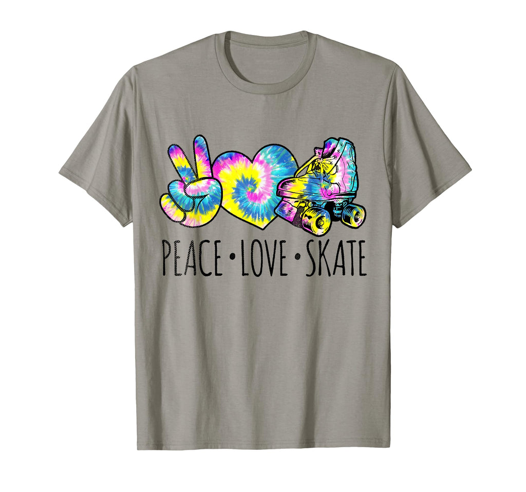 Peace Love Skate Tie Dye Roller T-Shirt - Minimalist Print Men Women - T-Shirt, Sweatshirt, Hoodie