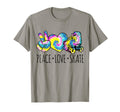 Peace Love Skate Tie Dye Roller T-Shirt - Minimalist Print Men Women - T-Shirt, Sweatshirt, Hoodie