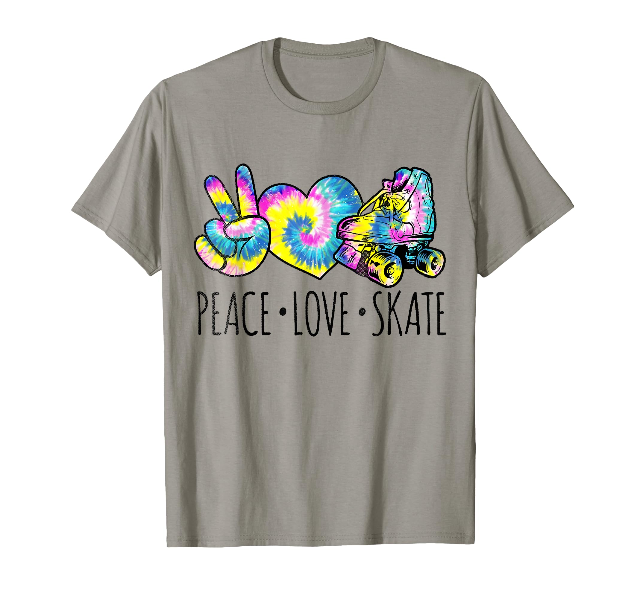 Peace Love Skate Tie Dye Roller T-Shirt - Minimalist Print Men Women - T-Shirt, Sweatshirt, Hoodie