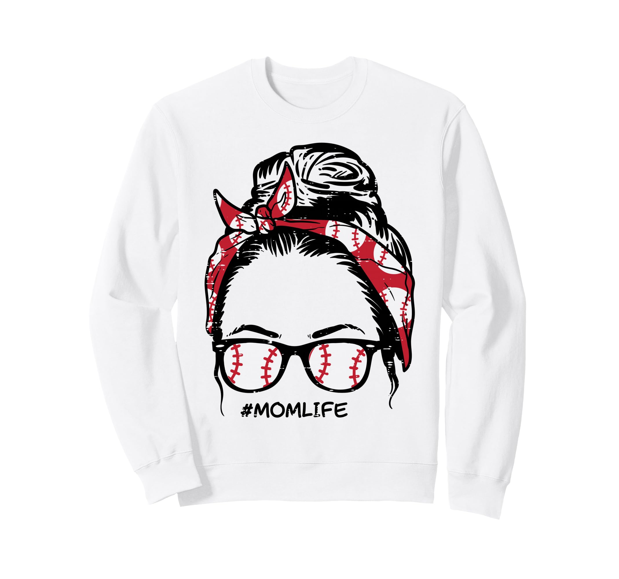 Baseball Bandana Sunglasses Sweatshirt - Casual Everyday Wear for Adults - T-Shirt, Sweatshirt, Hoodie