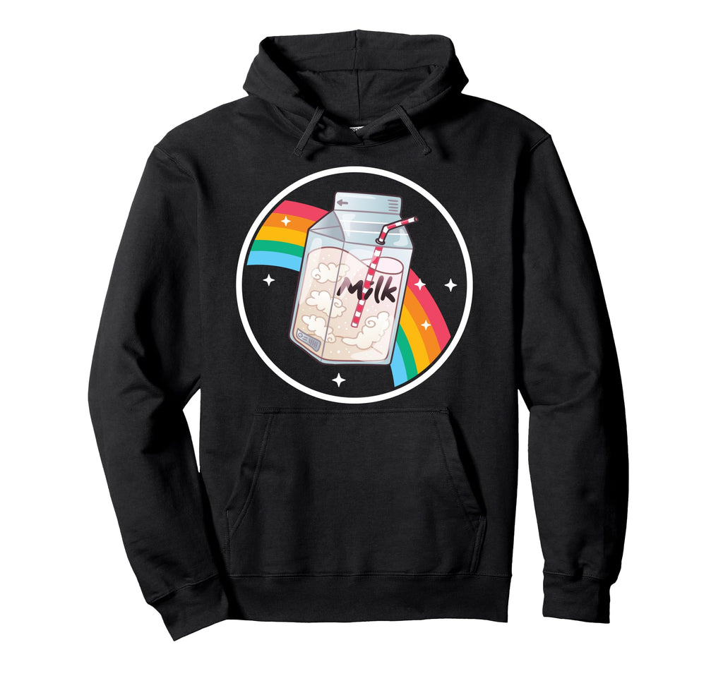 Milk Carton Rainbow Japan Otaku 80S Hoodie - Trendy Graphic Men Women - T-Shirt, Sweatshirt, Hoodie
