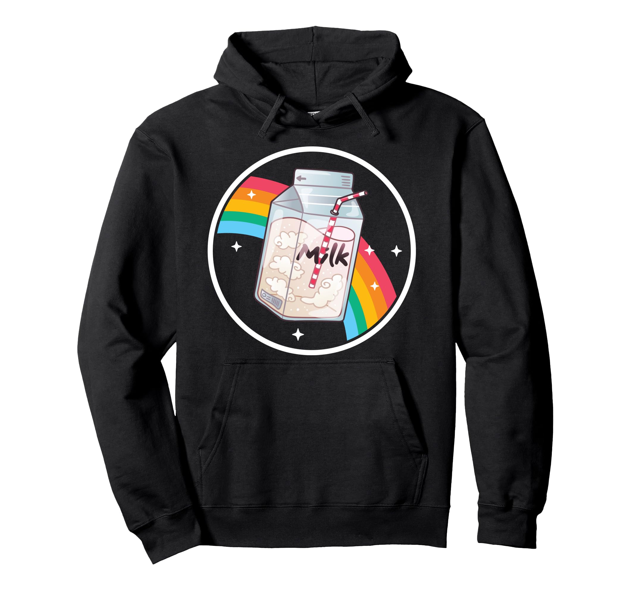 Milk Carton Rainbow Japan Otaku 80S Hoodie - Trendy Graphic Men Women - T-Shirt, Sweatshirt, Hoodie