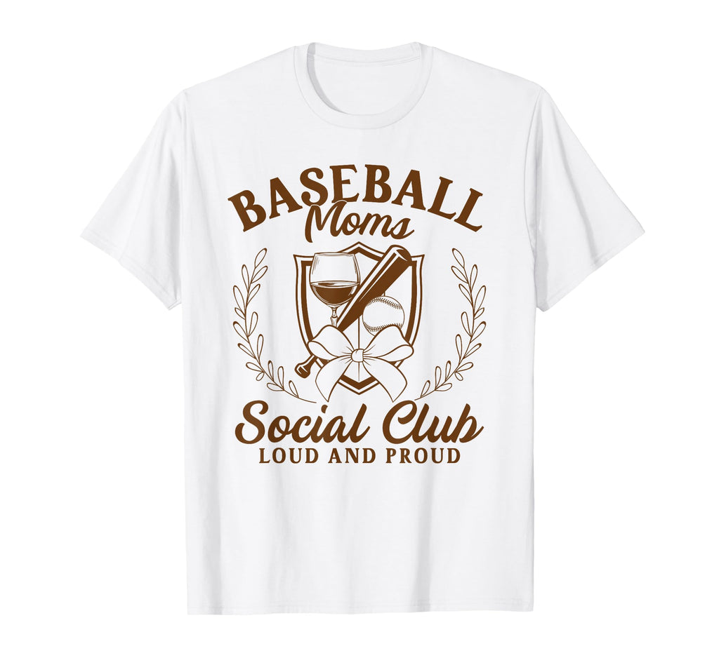 Baseball Moms Mama Social Club Game T-Shirt - Aesthetic Graphic for Adults - T-Shirt, Sweatshirt, Hoodie