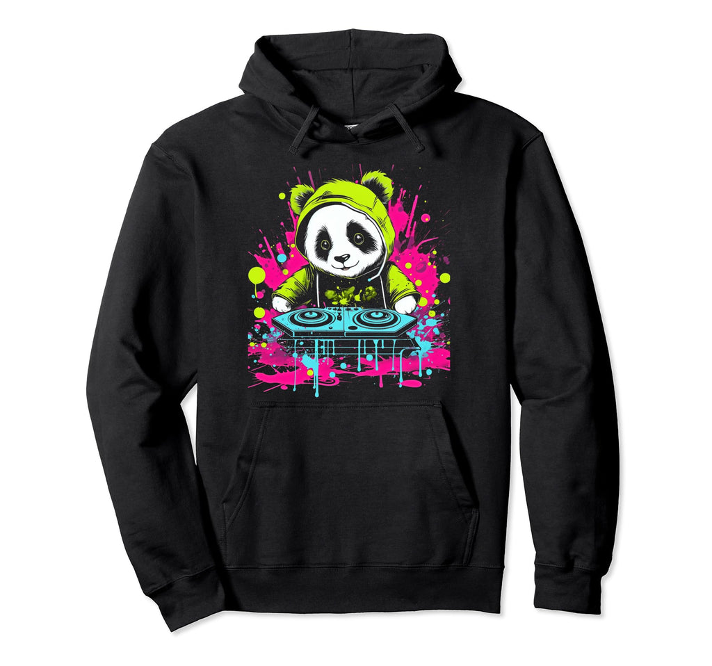 Kawaii Panda Dj Japanese Edm Y2K Aesthetic Hoodie - Unique Graphic Unisex - T-Shirt, Sweatshirt, Hoodie