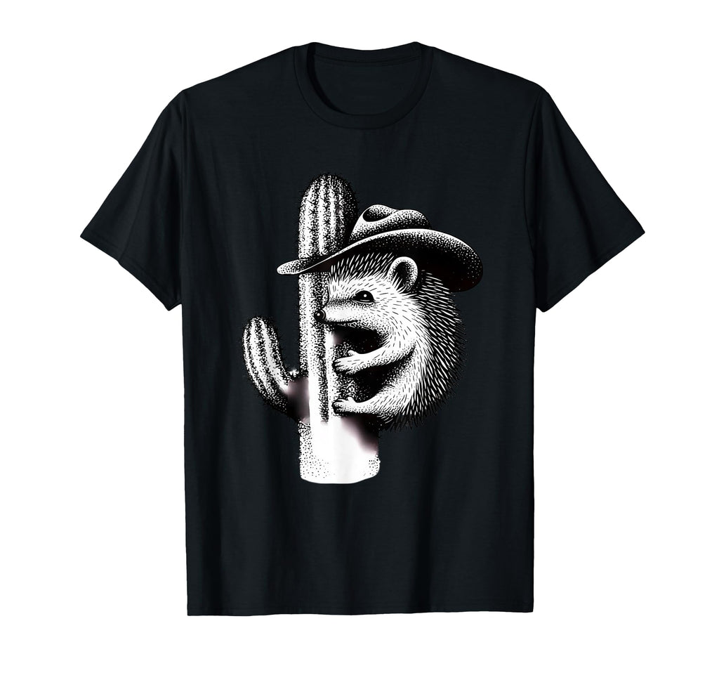 Country Cowboy Hedgehog Rodeo Cowgirl T-Shirt - Custom Art Print Men Women - T-Shirt, Sweatshirt, Hoodie