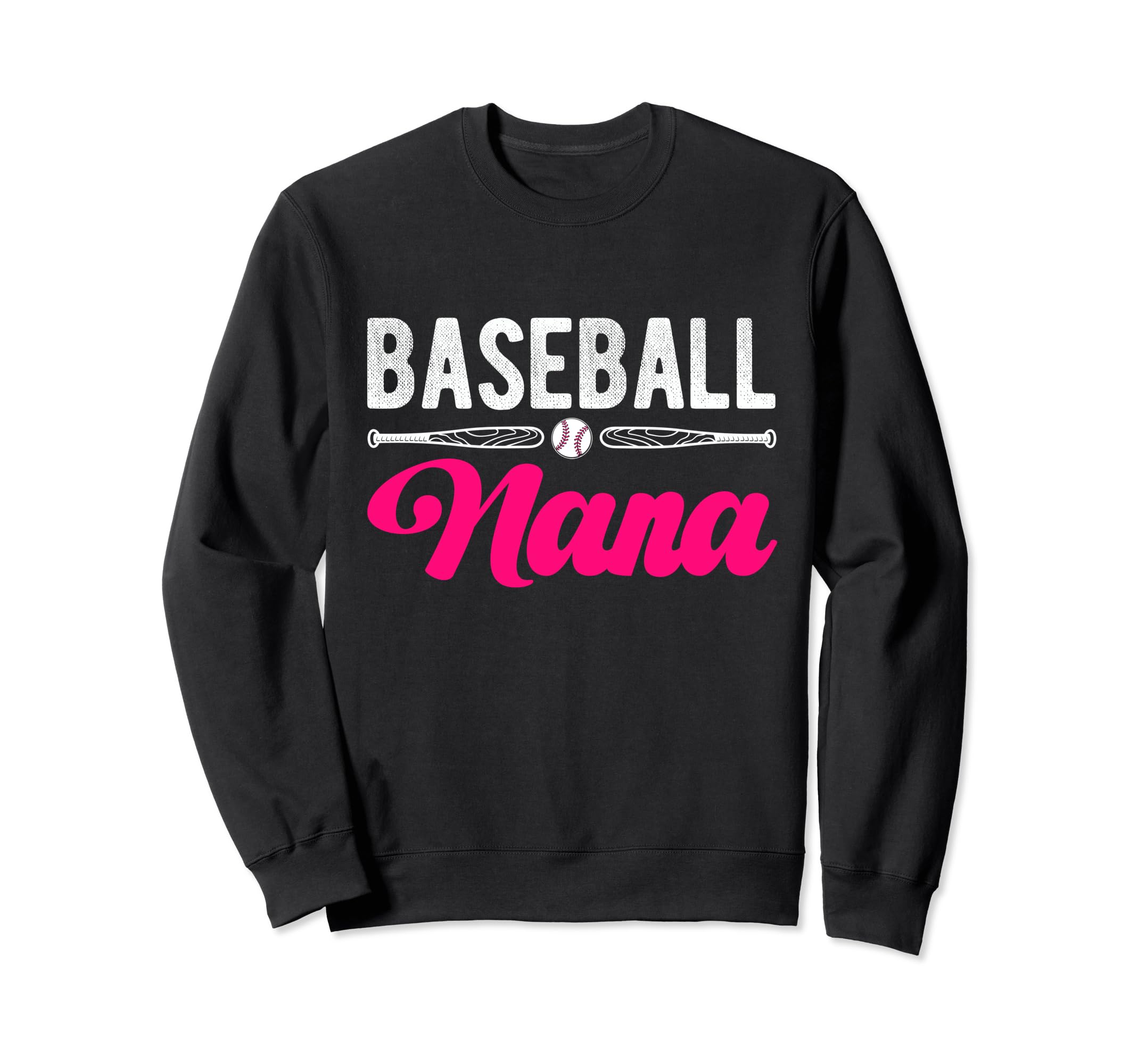 Baseball Nana Baseball Heart Nana Sweatshirt - Novelty Apparel for Adults - T-Shirt, Sweatshirt, Hoodie