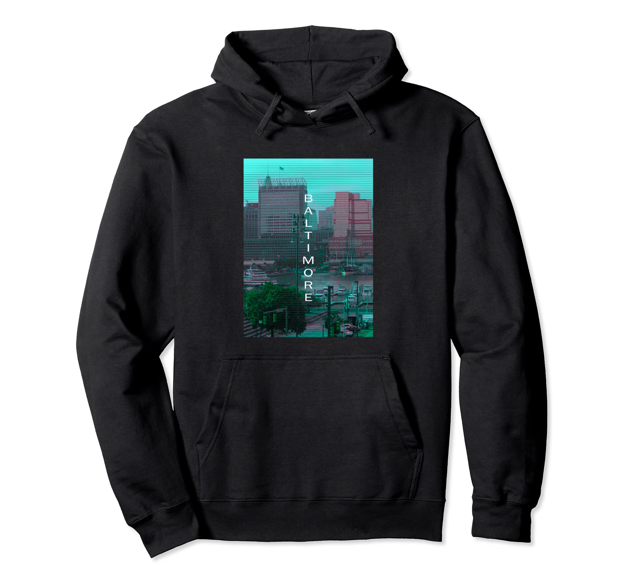 Maryland Vaporwave Aesthetic Souvenir Hoodie - Custom Art Print Men Women - T-Shirt, Sweatshirt, Hoodie