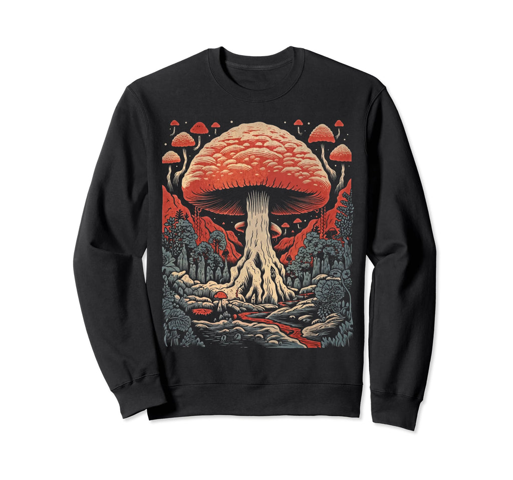 Mushroom Grunge Art 233 Sweatshirt - Unique Graphic Men Women - T-Shirt, Sweatshirt, Hoodie
