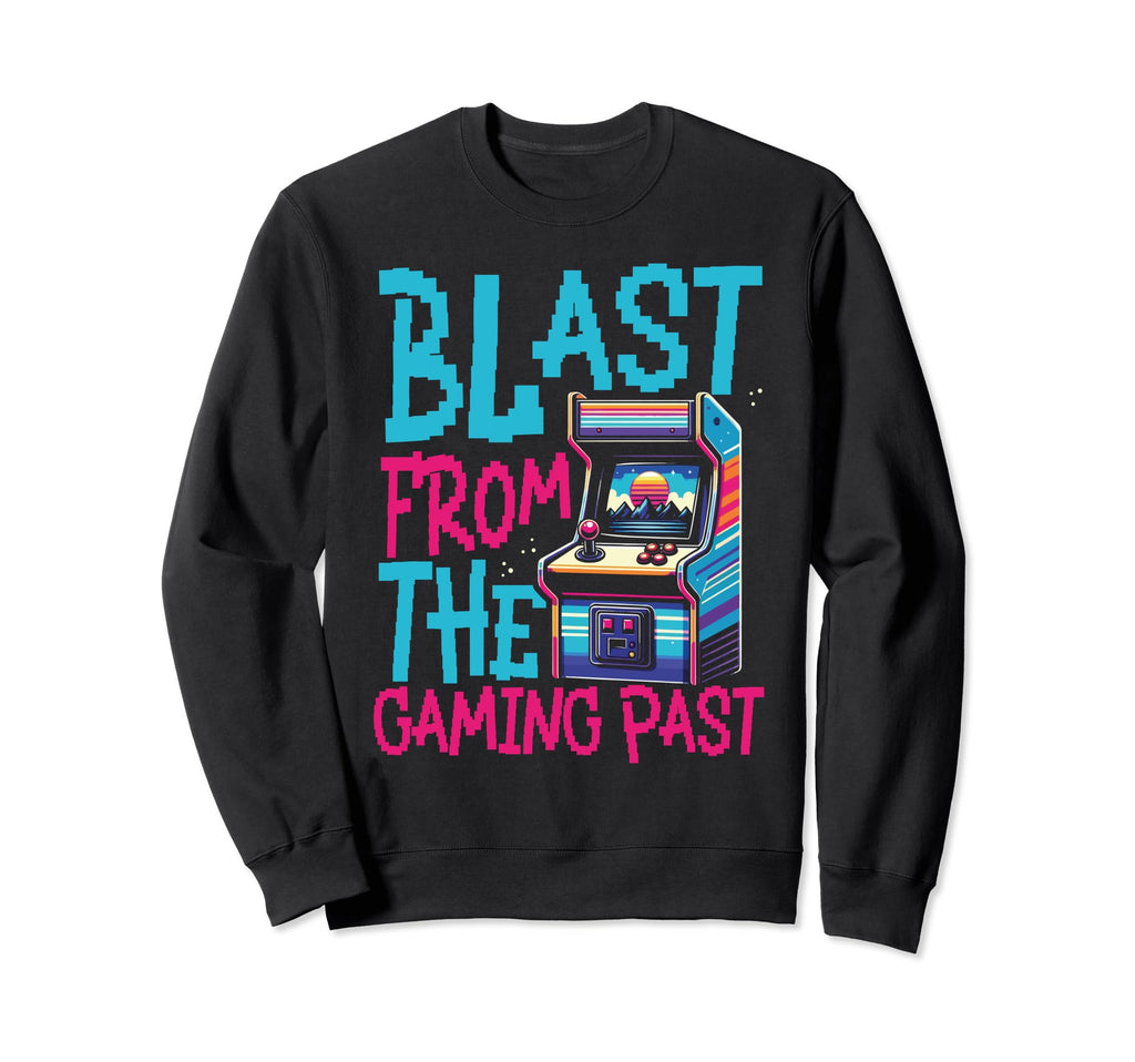 80S Arcade Nostalgia Pixel Art Video Sweatshirt - Trendy Graphic Men Women - T-Shirt, Sweatshirt, Hoodie