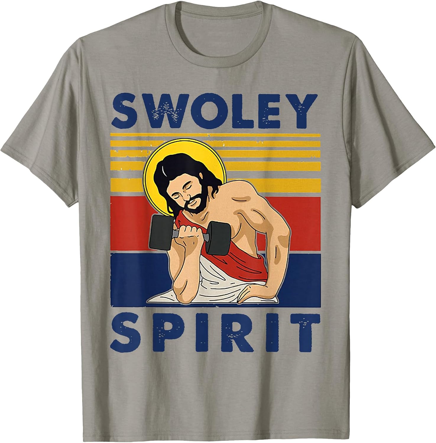 Swoley Spirit WEIGHT LIFTING Jesus - Adult & Kids T-Shirts, Sweatshirts & Hoodies apparel design preview 1