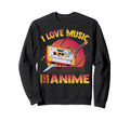 I Love Music And Anime Kawaii Sweatshirt - Streetwear Style Unisex - T-Shirt, Sweatshirt, Hoodie