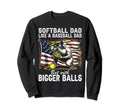 Softball Dad Like Baseball Dad But Sweatshirt - Graphic Print Men Women - T-Shirt, Sweatshirt, Hoodie