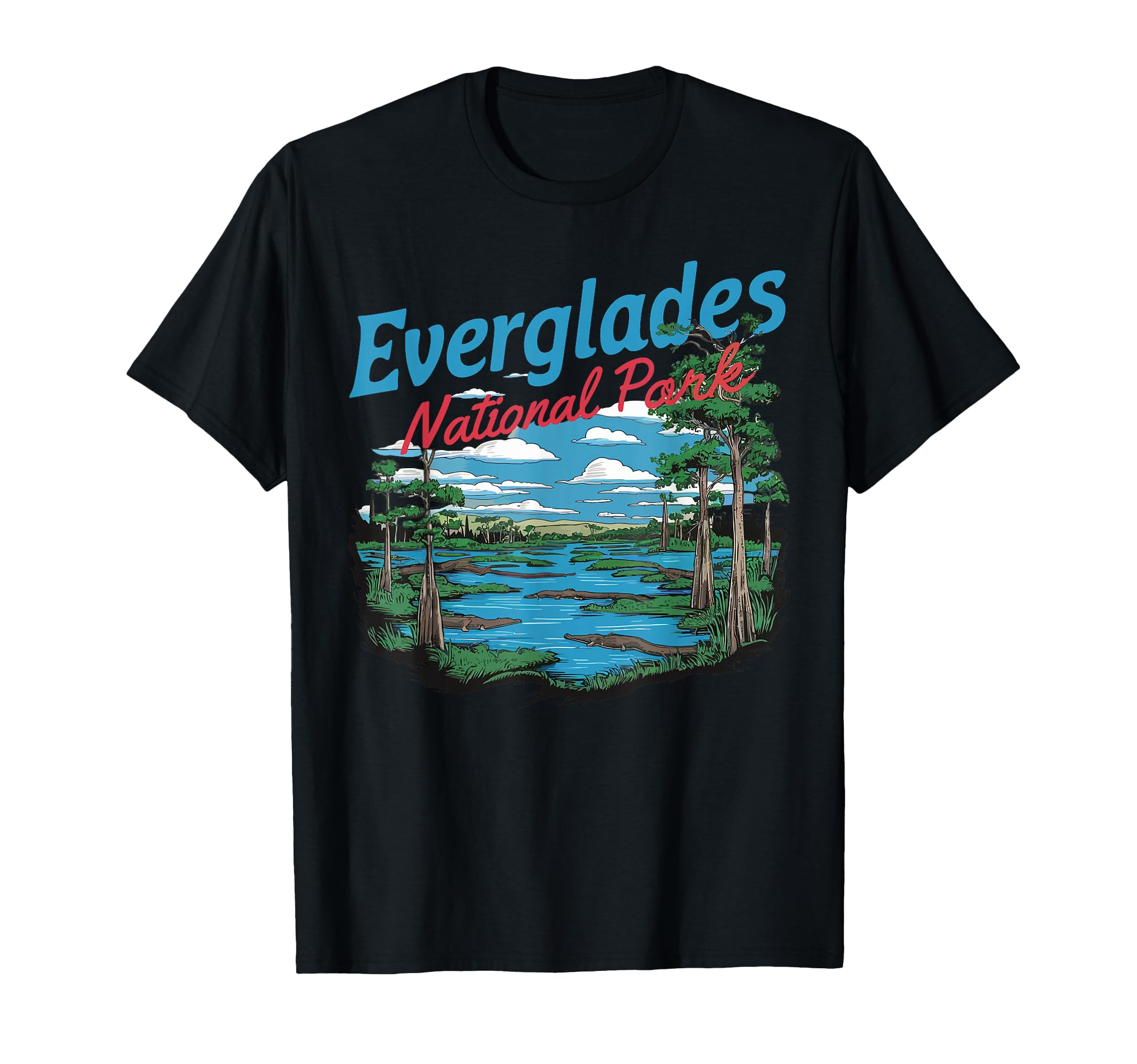 Everglades National Park Illustration T-Shirt - Minimalist Print Men Women - T-Shirt, Sweatshirt, Hoodie