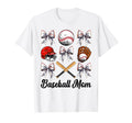 Baseball Mama Bow Baseball Mom T-Shirt - Aesthetic Graphic Men Women - T-Shirt, Sweatshirt, Hoodie