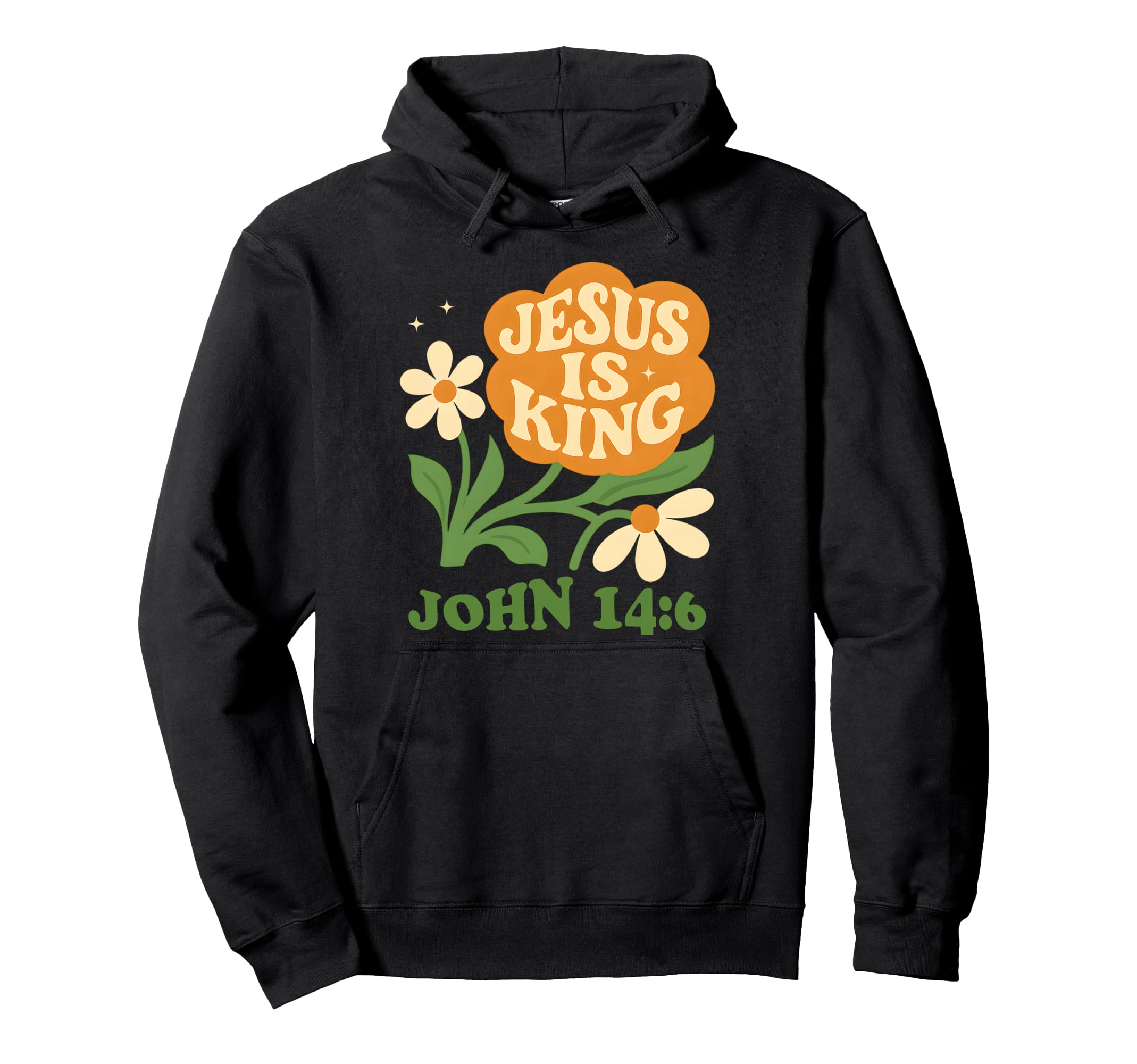 Boho Christian Flower Jesus Is King John Hoodie - Streetwear Style Unisex - T-Shirt, Sweatshirt, Hoodie