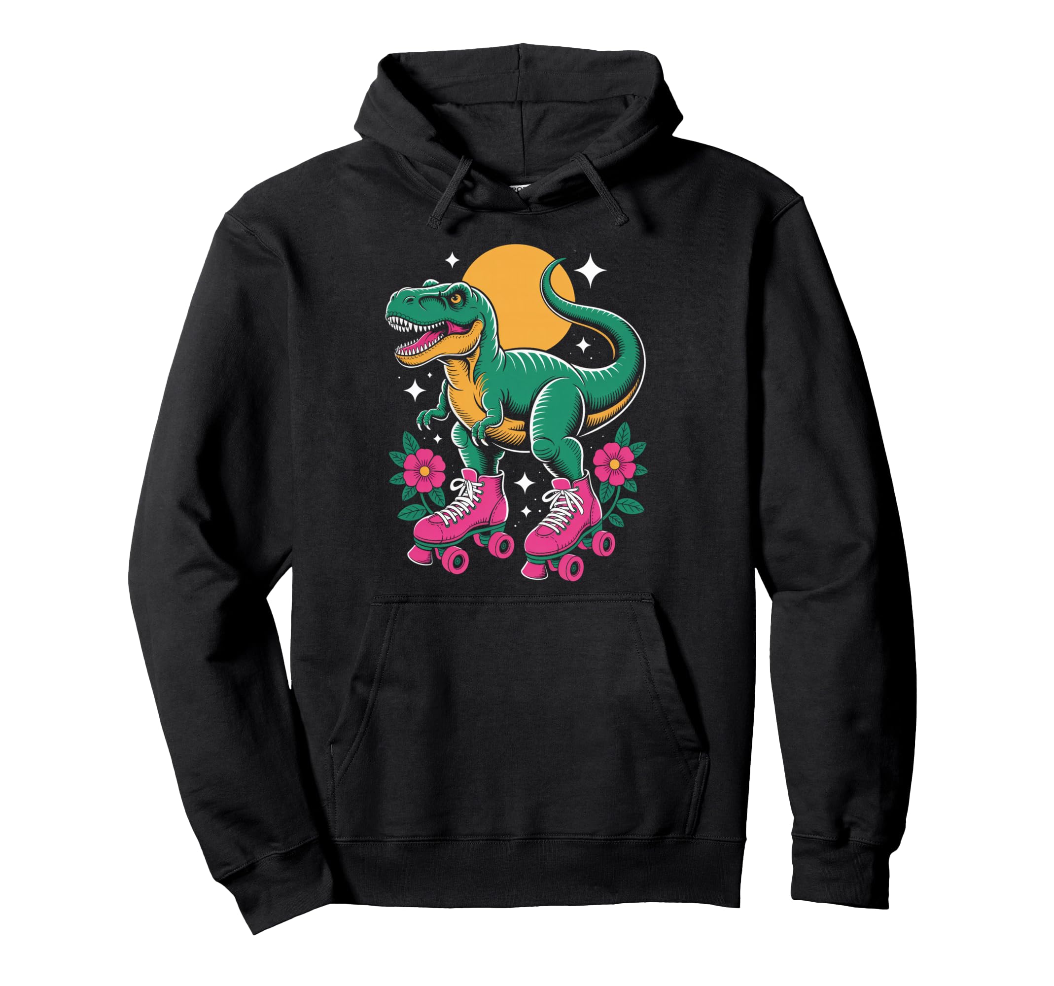 Dinosaur Roller Skate Roller Skating Trex Hoodie - Graphic Print Unisex - T-Shirt, Sweatshirt, Hoodie