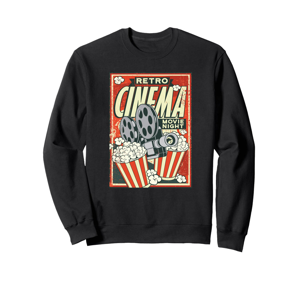 Cinema Camera And Popcorn Sweatshirt - Graphic Print Unisex - T-Shirt, Sweatshirt, Hoodie