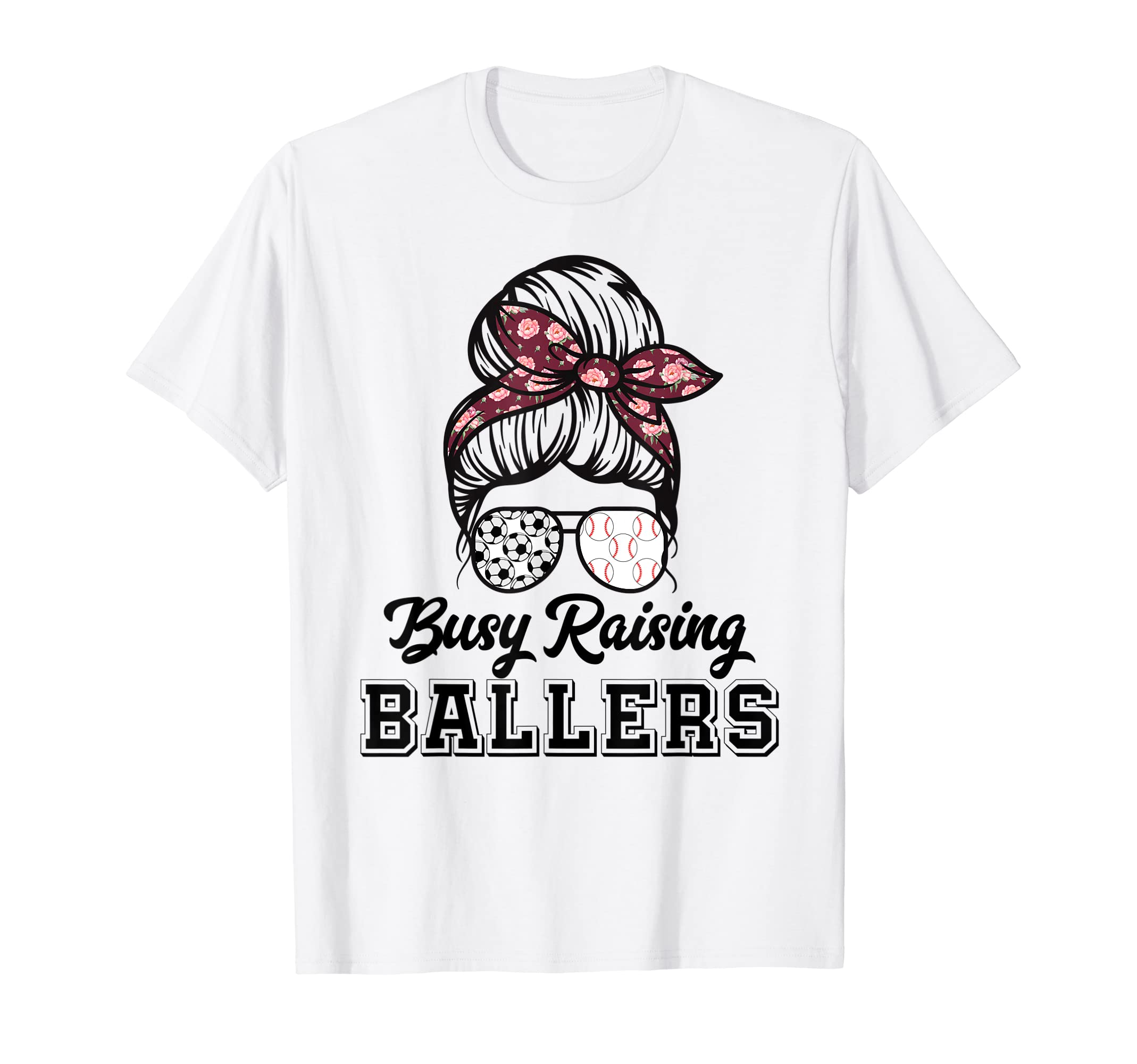 Busy Raising Ballers Baseball Softball T-Shirt - Graphic Print for Adults - T-Shirt, Sweatshirt, Hoodie