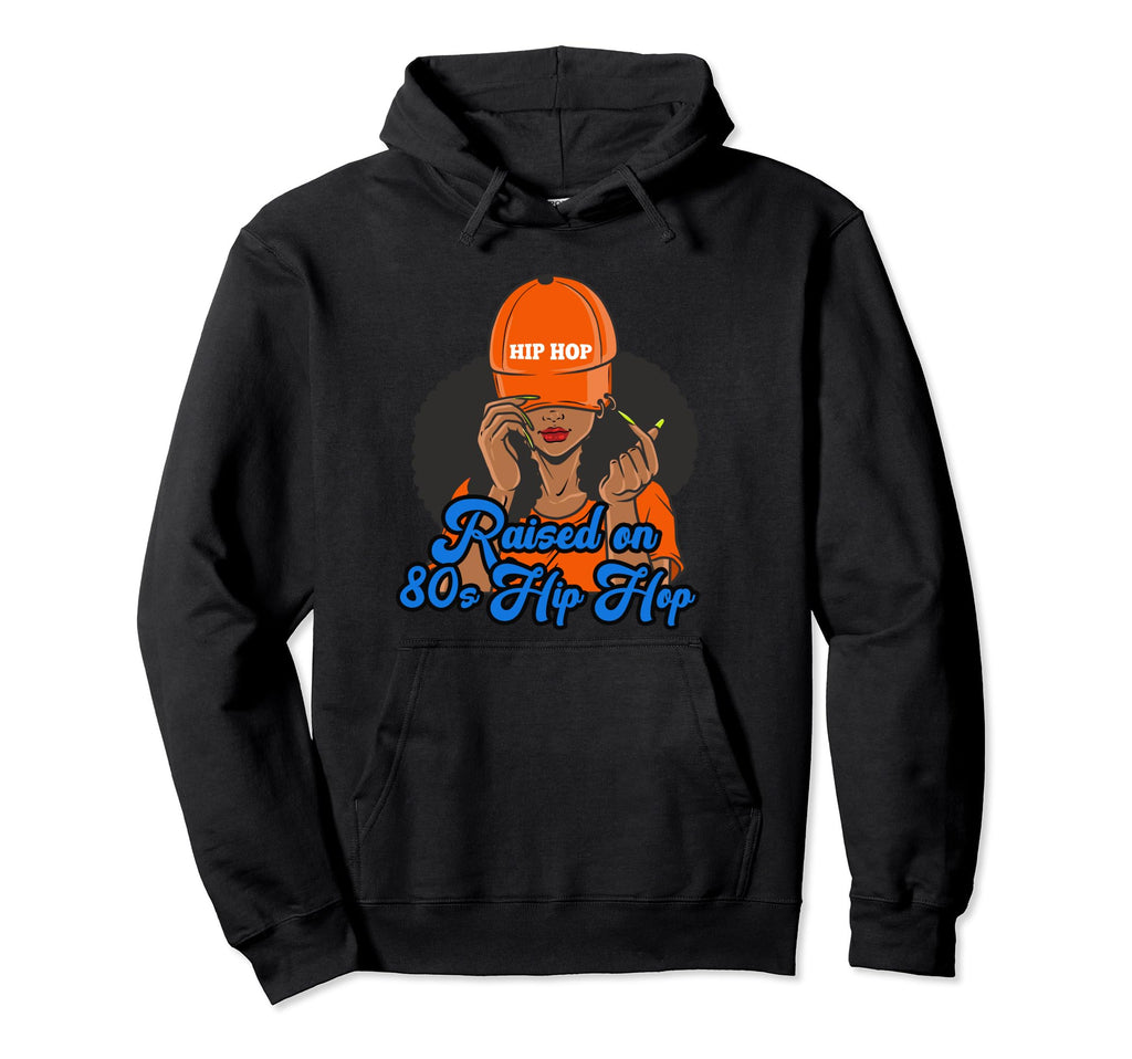 Born 1980S Raised 80S Hip Hop Black Hoodie - Aesthetic Graphic for Adults - T-Shirt, Sweatshirt, Hoodie