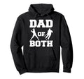 Dad Both Funny Baseball Hockey Dad Hoodie - Custom Art Print for Adults - T-Shirt, Sweatshirt, Hoodie