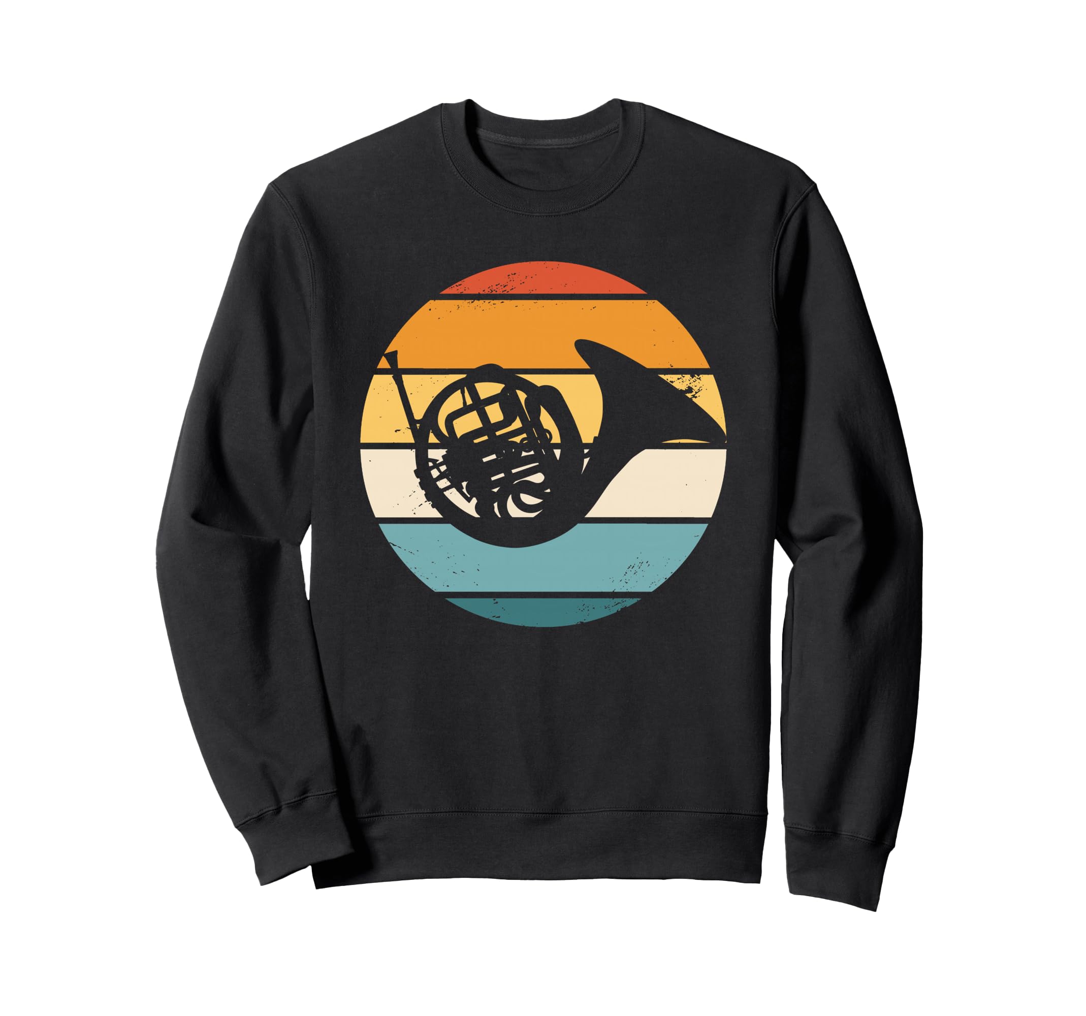 French Horn Instrument Sunset Sweatshirt - Trendy Graphic Unisex - T-Shirt, Sweatshirt, Hoodie